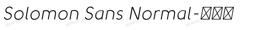 Solomon Sans Normal字体转换
